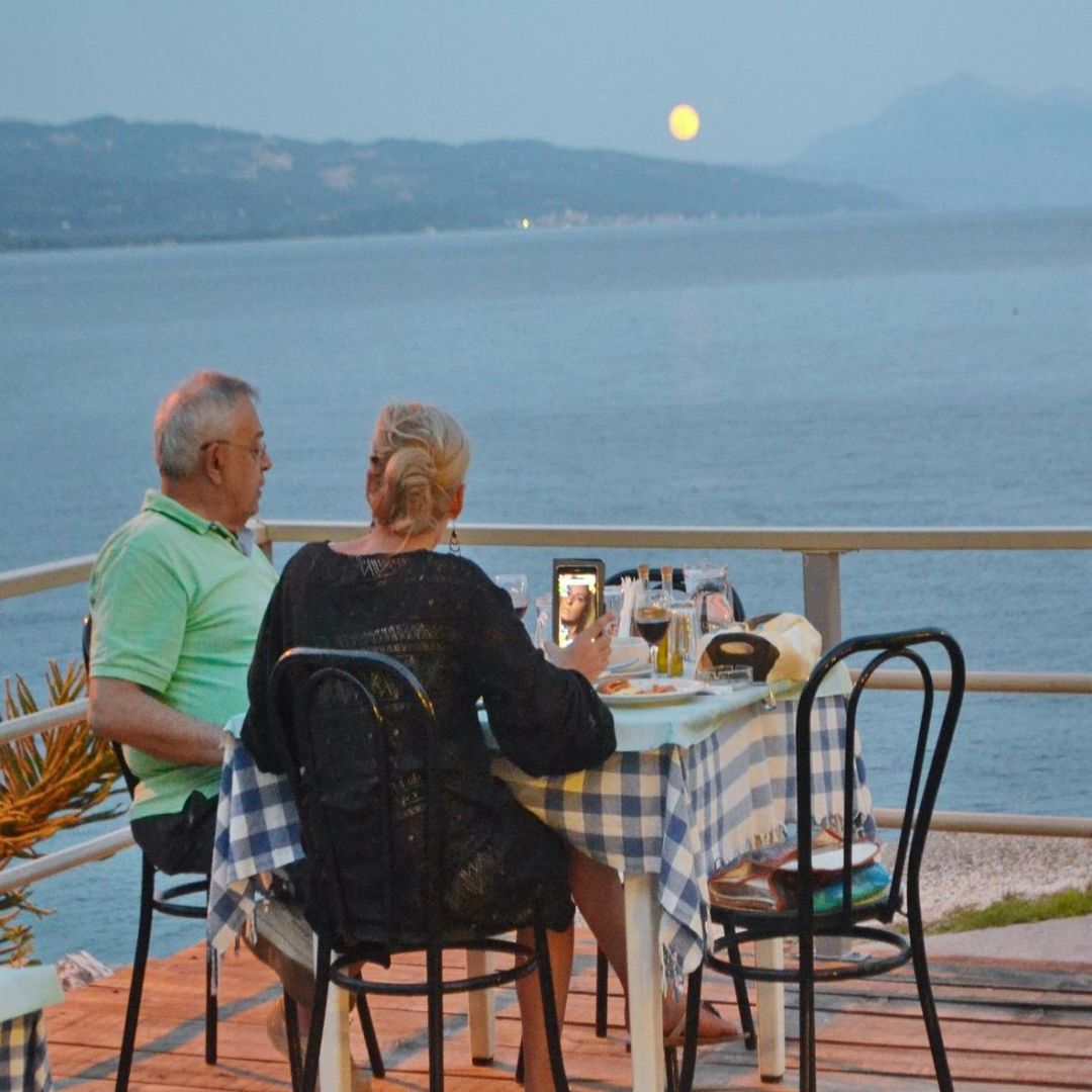 Ilia Village Beach View by Restaurant